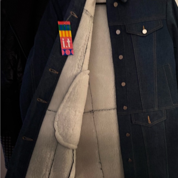 Rocket X Lunch Sherling lined 3/4 length jean coat. - Picture 2 of 4